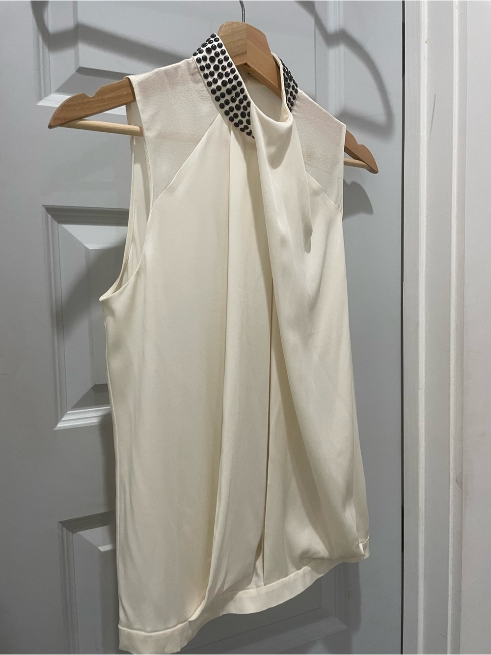 *Rare Archive* Robert Rodriguez Archive 100% Pure Silk Mock Neck Cami Shell Tank - Picture 7 of 15